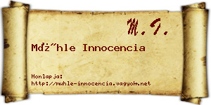 Mühle Innocencia névjegykártya